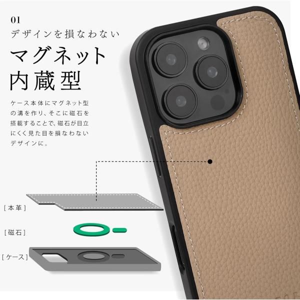 15ProMax スマホケース シュリンクレザー ワイン WPG-15ProMax-Wine