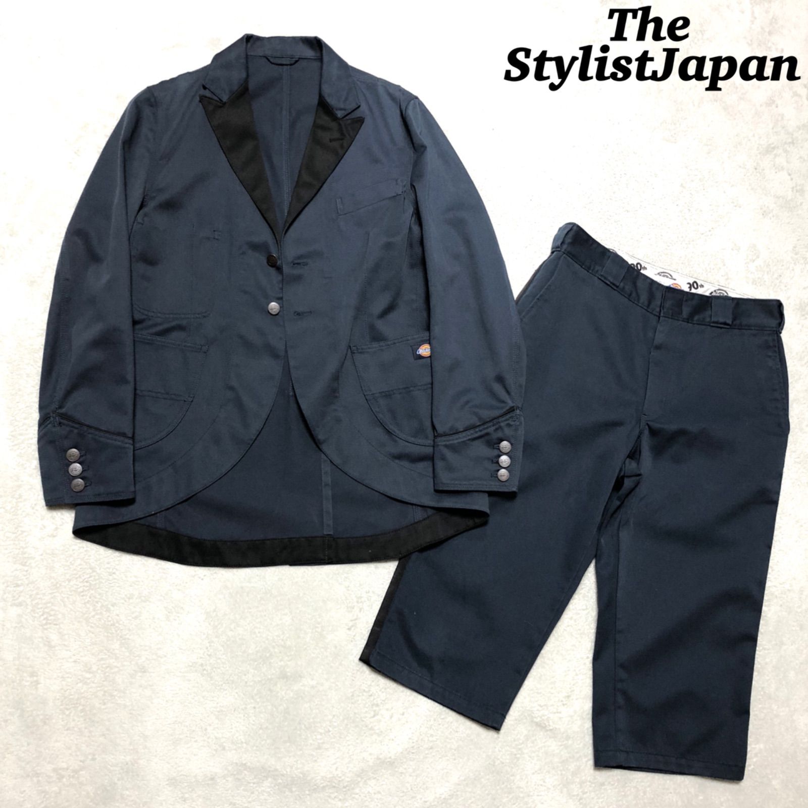 The Stylist Japan × Dickies セットアップ スーツ テーラードジャケット × ワークパンツ クロップドパンツ タキシード  燕尾 本切羽 Sサイズ ネイビー ザスタイリストジャパン ディッキーズ - メルカリ