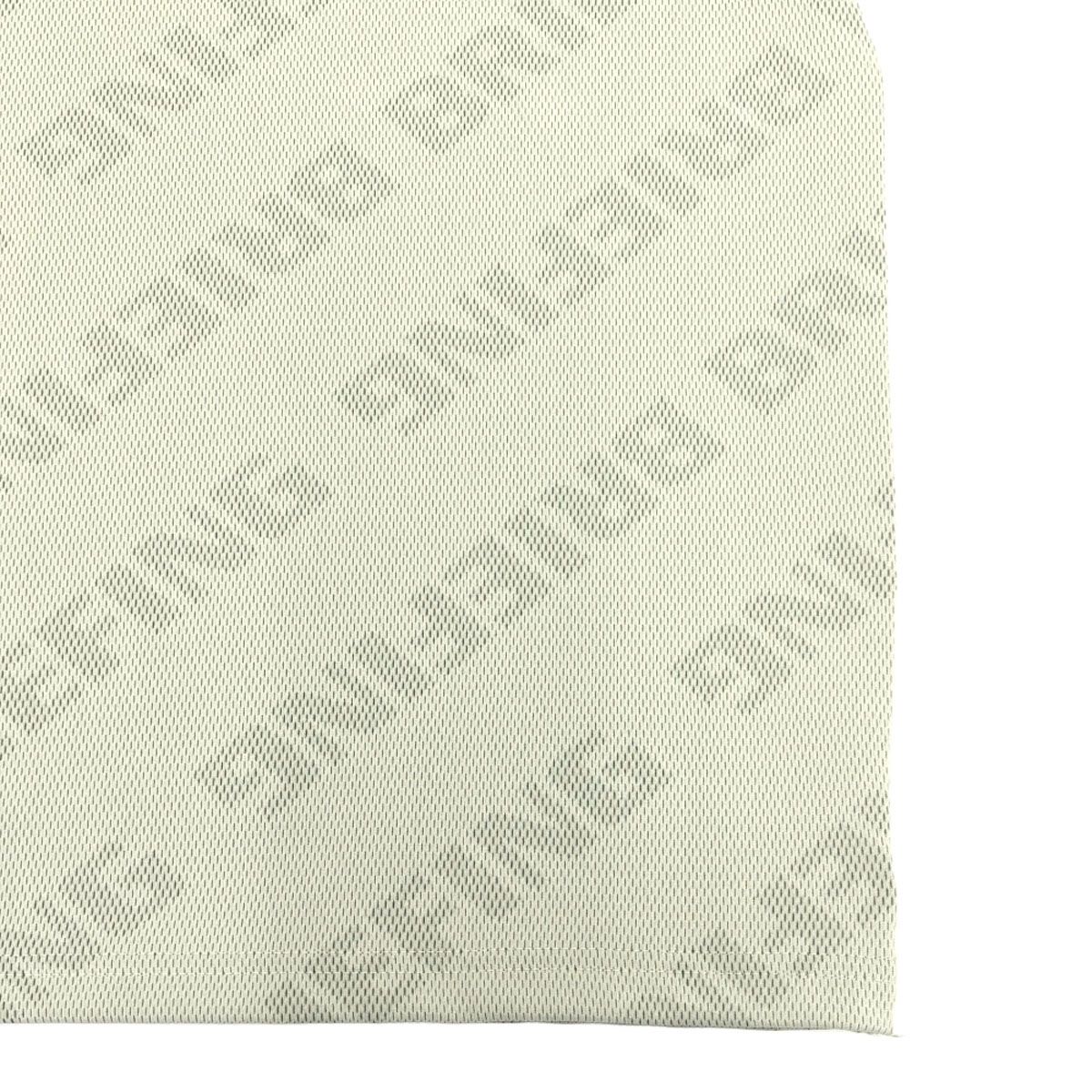 BRIEFING - 古着 BRIEFING ブリーフィング 日本製 総柄 ゴルフ 長袖 ハイネック シャツ M ホワイト RELAXED FIT メッシュジャガード生地 メンズ BRIEFING ブリーフィング 日本製 総柄 ゴルフ 長袖 ハイネック