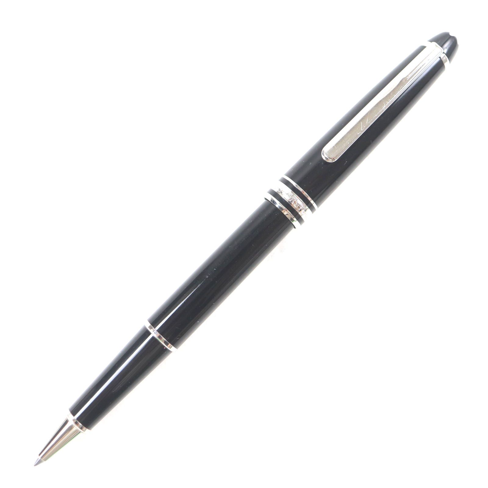 MONTBLANC モンブラン マイスターシュテュック Pix クラシック ホワイトスター キャップ式 ボールペン ブラック シルバー 箱 ケース付き ドイツ製 メンズ 筆記 済み
