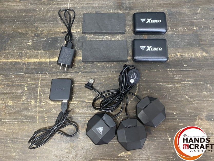 ● ジーベック XEBEC 空冷服用 ペルチェ冷却セット バッテリー 3.7V|10000mAh ×2 ケーブル付