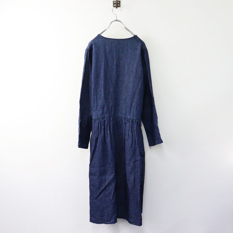 nest Robe リネンデニムカシュクールワンピース ネストローブ nest Robe リネンデニムカシュクールワンピース