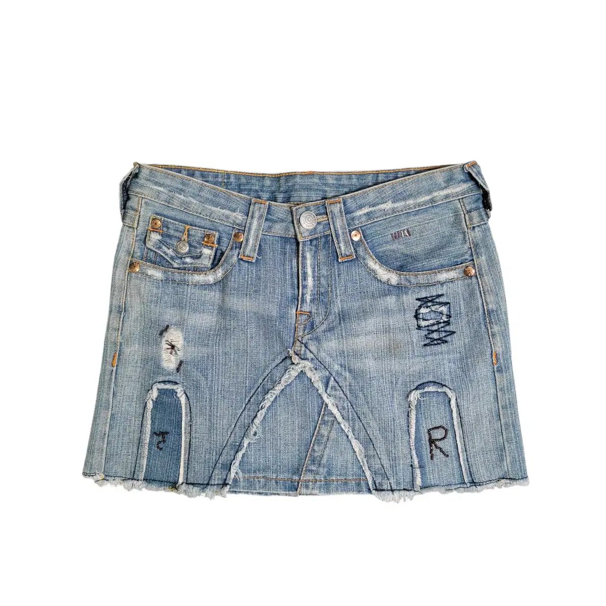 TRUE RELIGION トゥルーレリジョン　MANDAYミニデニムスカート TRUE RELIGION トゥルーレリジョン MANDAYミニデニムスカート