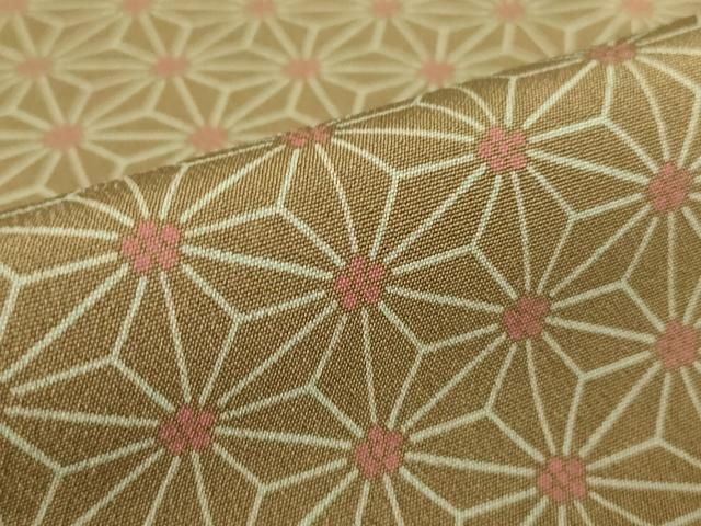 平和屋着物▽上質な小紋 単衣 麻の葉文様 黒地 正絹 逸品 AAAZ1396fy 平和