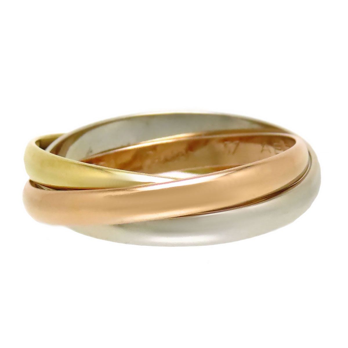 カルティエ トリニティ リング SM 57 750 K18YG K18WG K18PG ユニセックス CARTIER ジュエリー