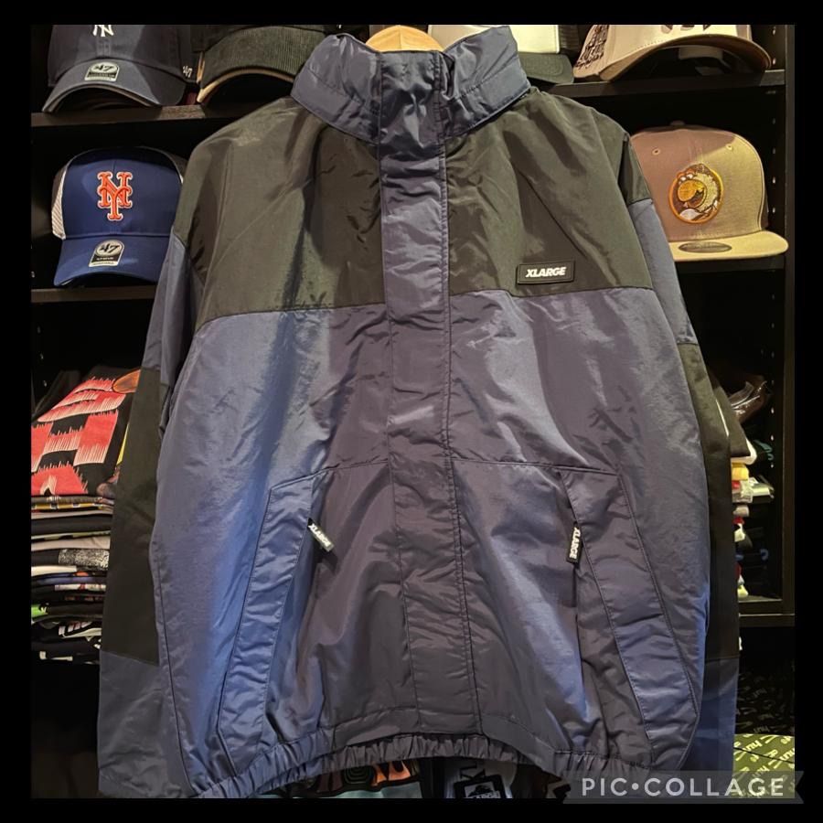 XLARGE PANELED NYLON JACKET NAVY Lサイズ - メルカリ