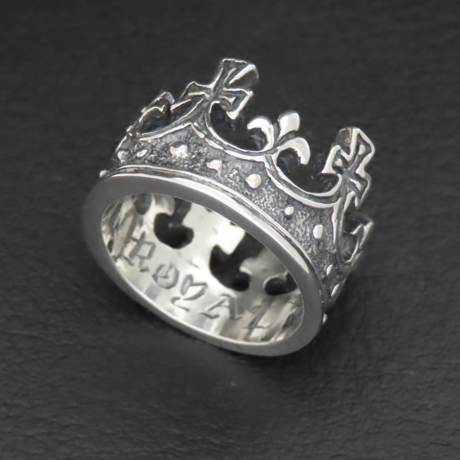 新品同様 美品 ROYAL ORDER LARGE CROWN RING ロイヤルオーダー ラージ
