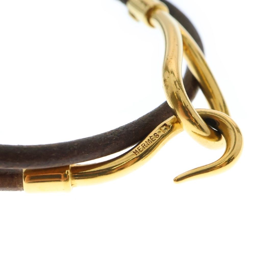HERMES (エルメス) ジャンボ レザーブレスレット ブラウン