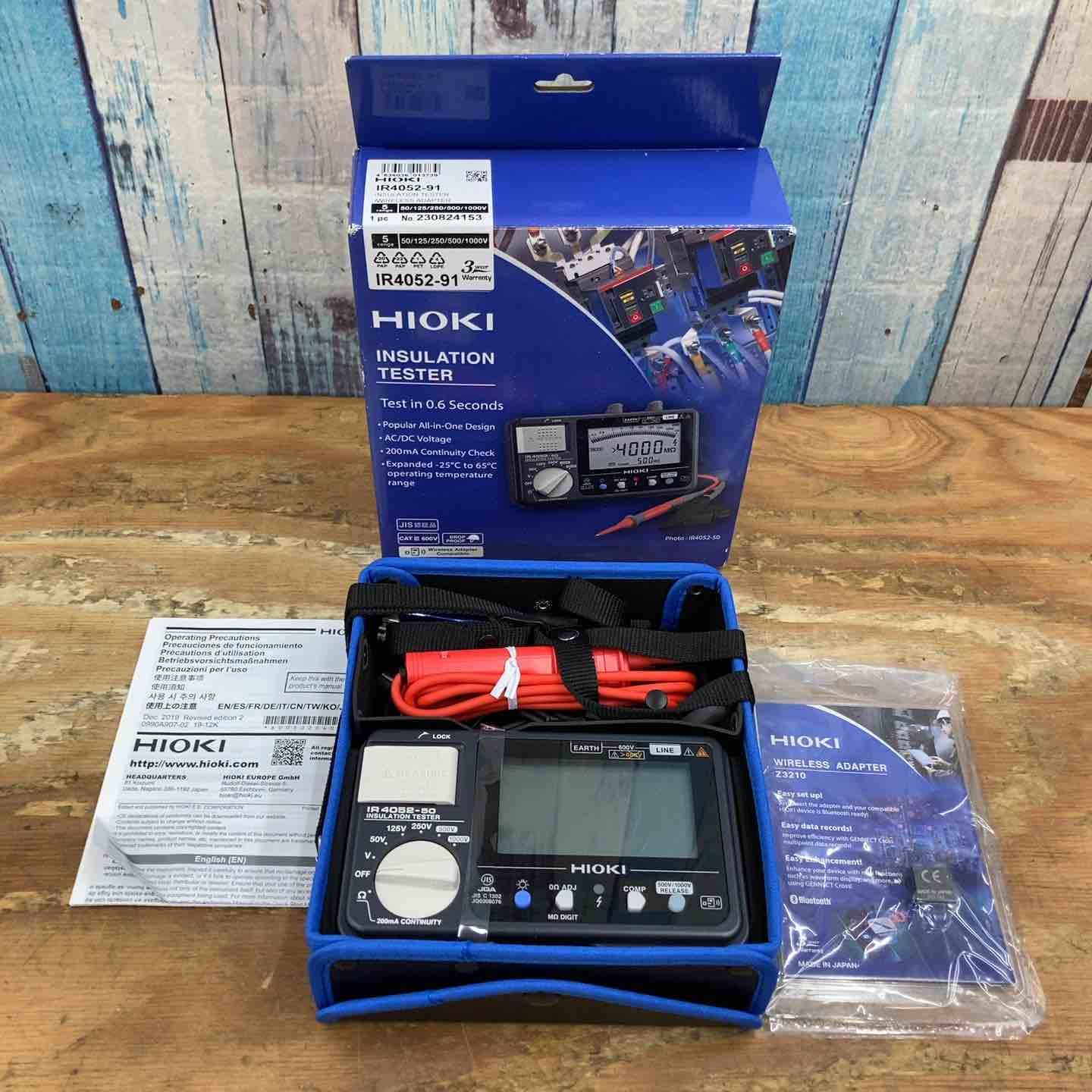□HIOKI 絶縁抵抗計 IR4052-91 外箱ダメージあり 柏店