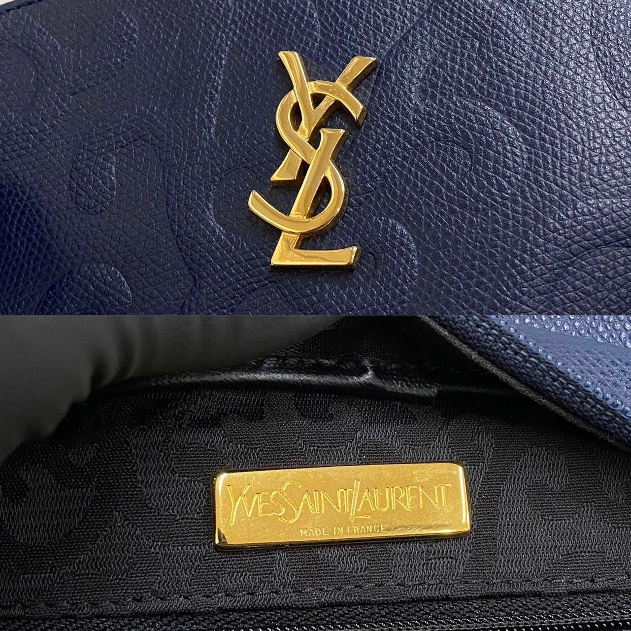 極 美品 YVES SAINT LAURENT イヴサンローラン YSL ロゴ カサンドラ