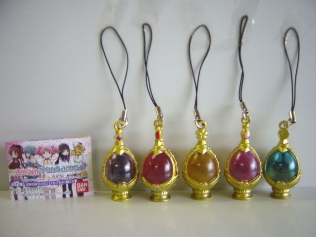 ♯Hkn07BN 魔法少女まどか マギカソウルジェムストラップ5種