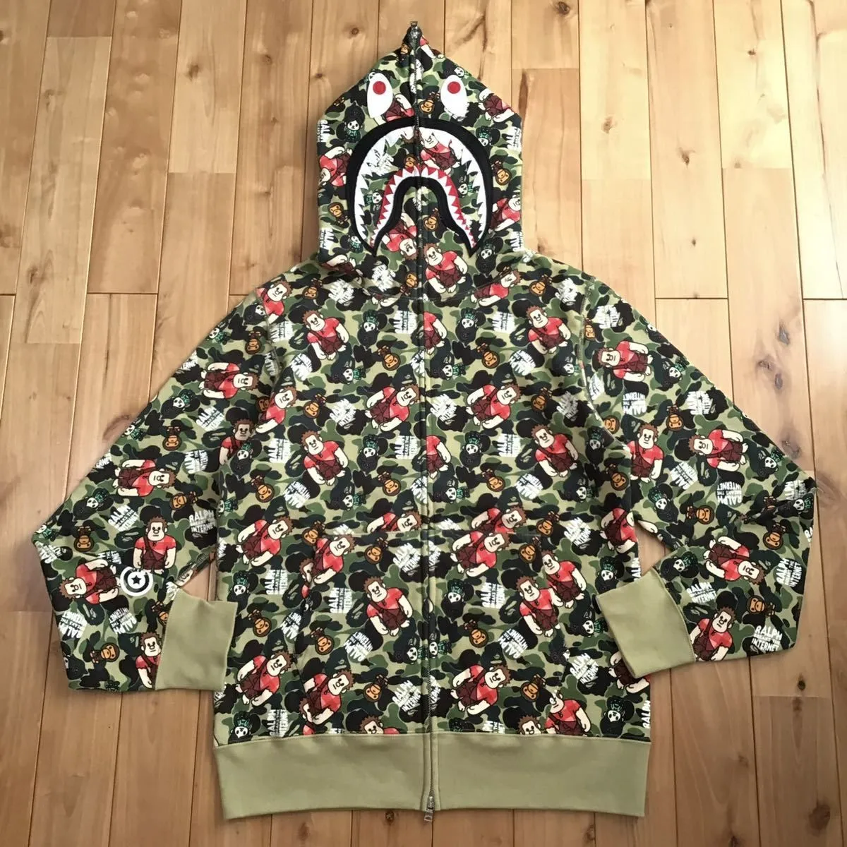 ☆美品☆ ディズニー × BAPE シュガーラッシュ シャーク パーカー L