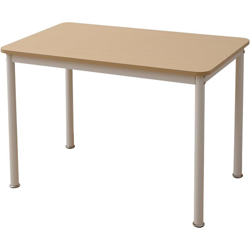[山善] デスク パソコンデスク 幅100×奥行60×高さ70cm 【耐荷重80kg】 傷や汚れに強い天板 角が丸い 組立品 モクメナチュラル/アイボリー MFD-1060R(GNA/IV) 0