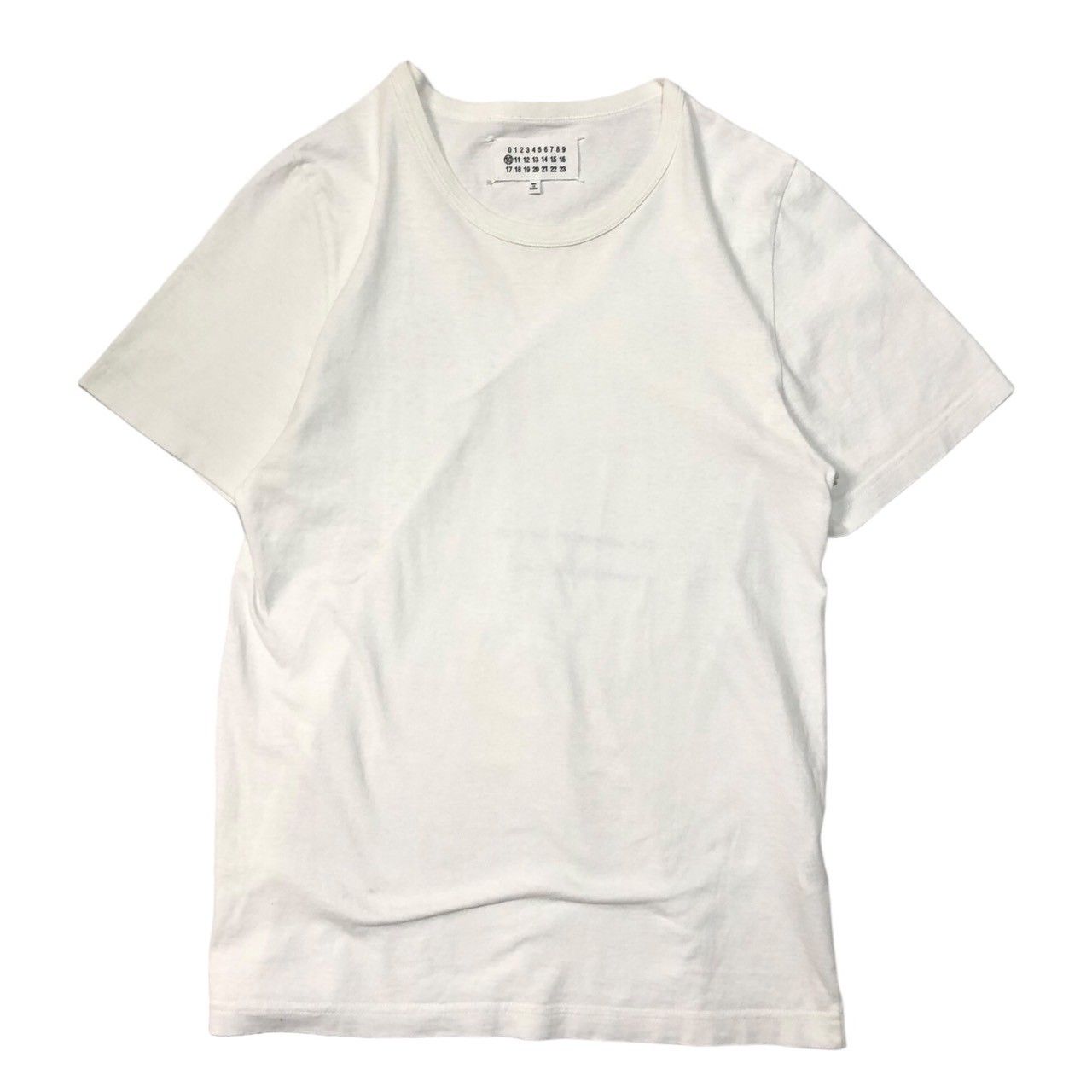 MAISON MARTIN MARGIELA(メゾンマルタンマルジェラ) 12SS Calendar tag back print T-shirt  カレンダータグ バックプリント Tシャツ S30GC9996 SIZE S ホワイト - メルカリ