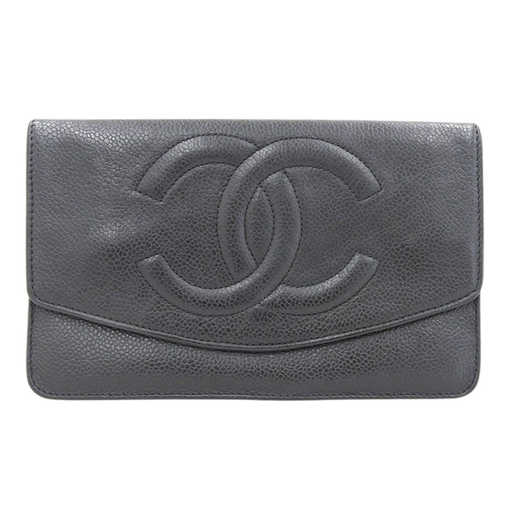 シャネル CHANEL ココマーク ホック付長財布 ヴィンテージ ロゴ