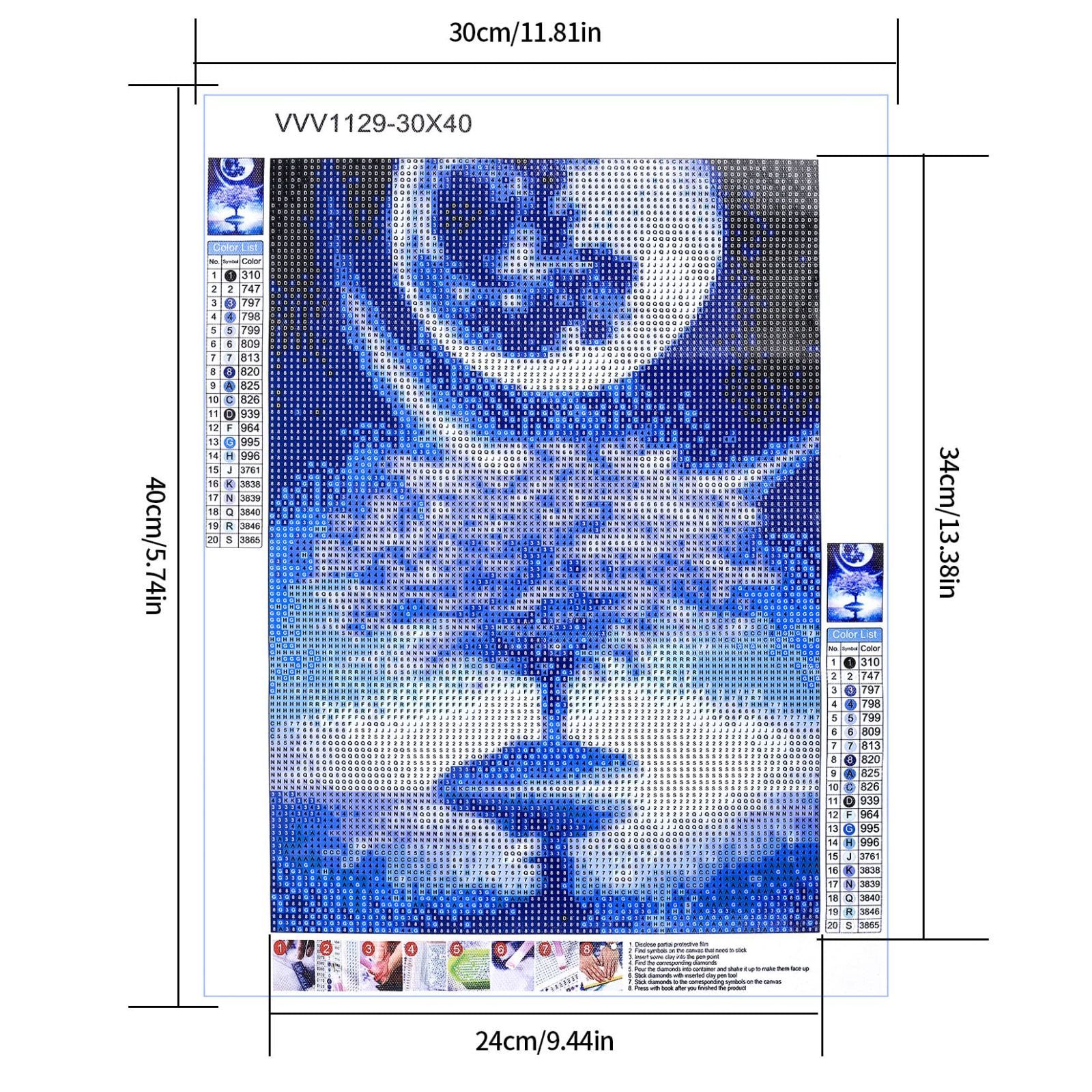 5Dダイヤモンドビーズキット モダンアート　130ｘ40cm　2点限り SUPECENT ダイヤモンドアート ダイアモンドビーズ絵画キット DIY
