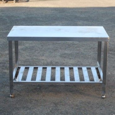 2 業務用 ステンレス 作業台 ガス台 W100 D60 H65cm 厨房 1000 隙間 コンロ台 グリドル台 架台 さびあり
