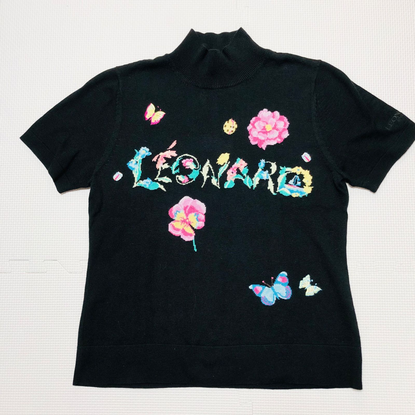 □極上美品□希少カシミヤ&シルク混□LEONARD SPORT レオナール  
