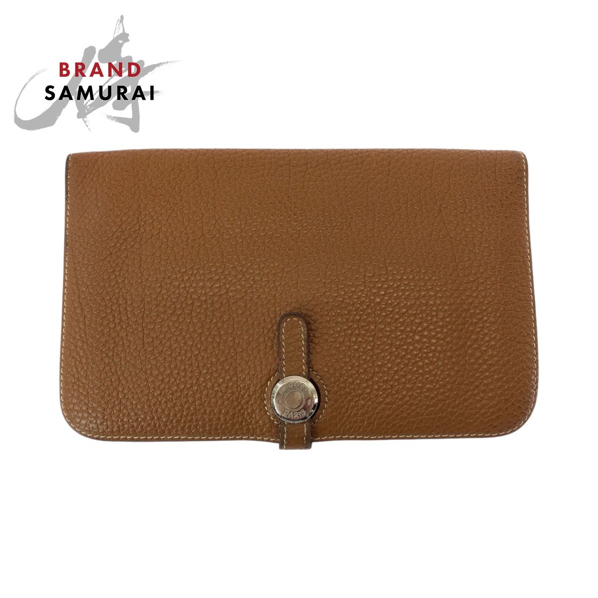 ⭐HERMES⭐ドゴン ロングウォレット 札入れ ゴールド金具 HERMES エルメス ドゴンGM ゴールド ブラウン シルバー金具 トゴ
