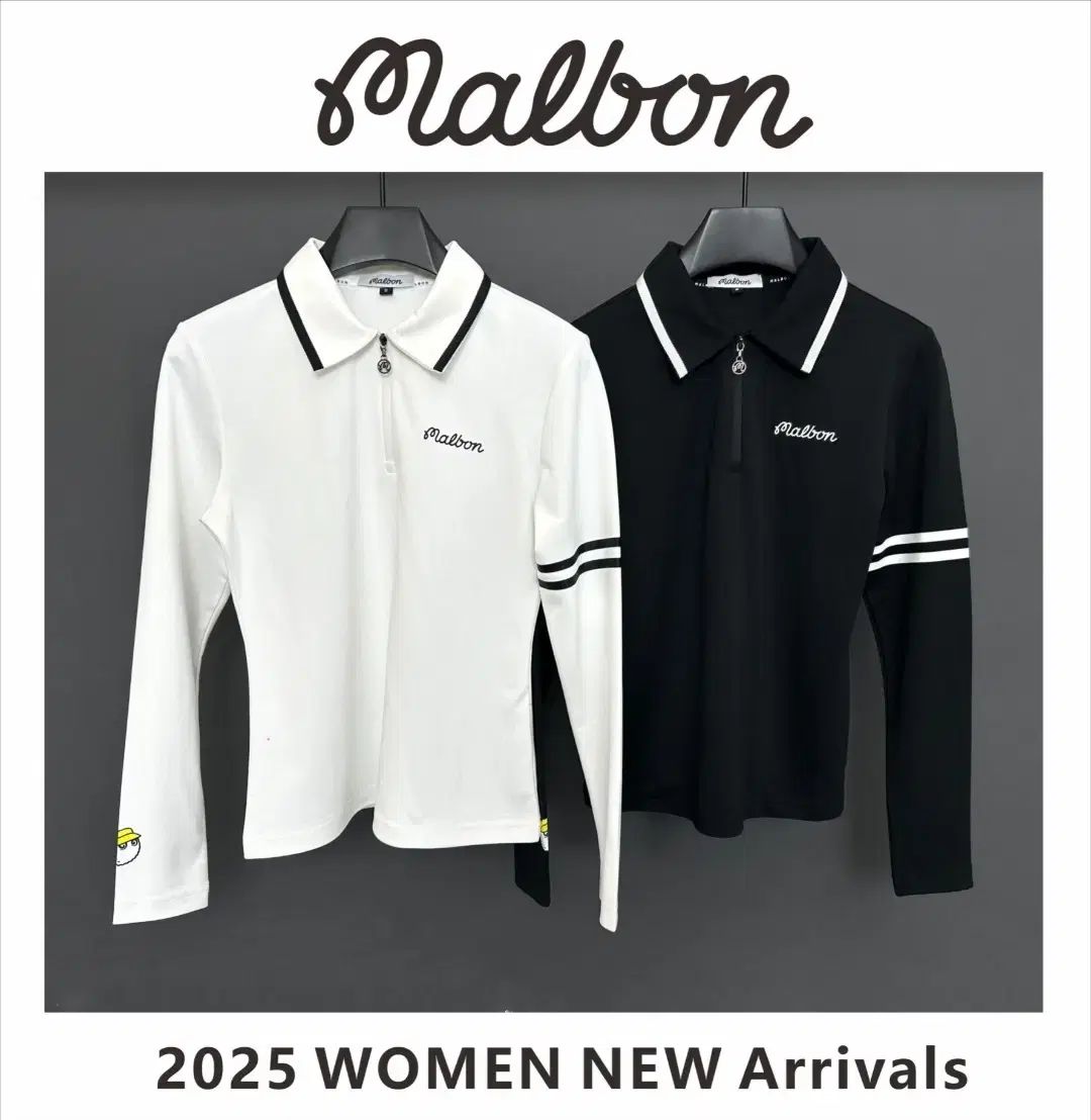 レディースゴルフウェア MALBON GOLF マルボンゴルフ ロングスリーブカラー