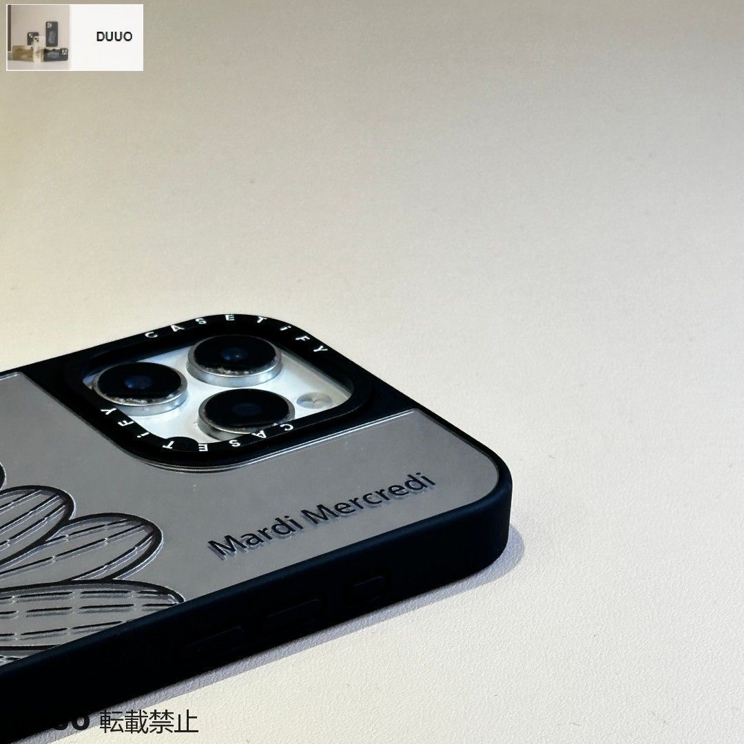 人気 デイジーフラワー iPhoneケース 鏡面 CASETiFY 耐衝撃 ケース
