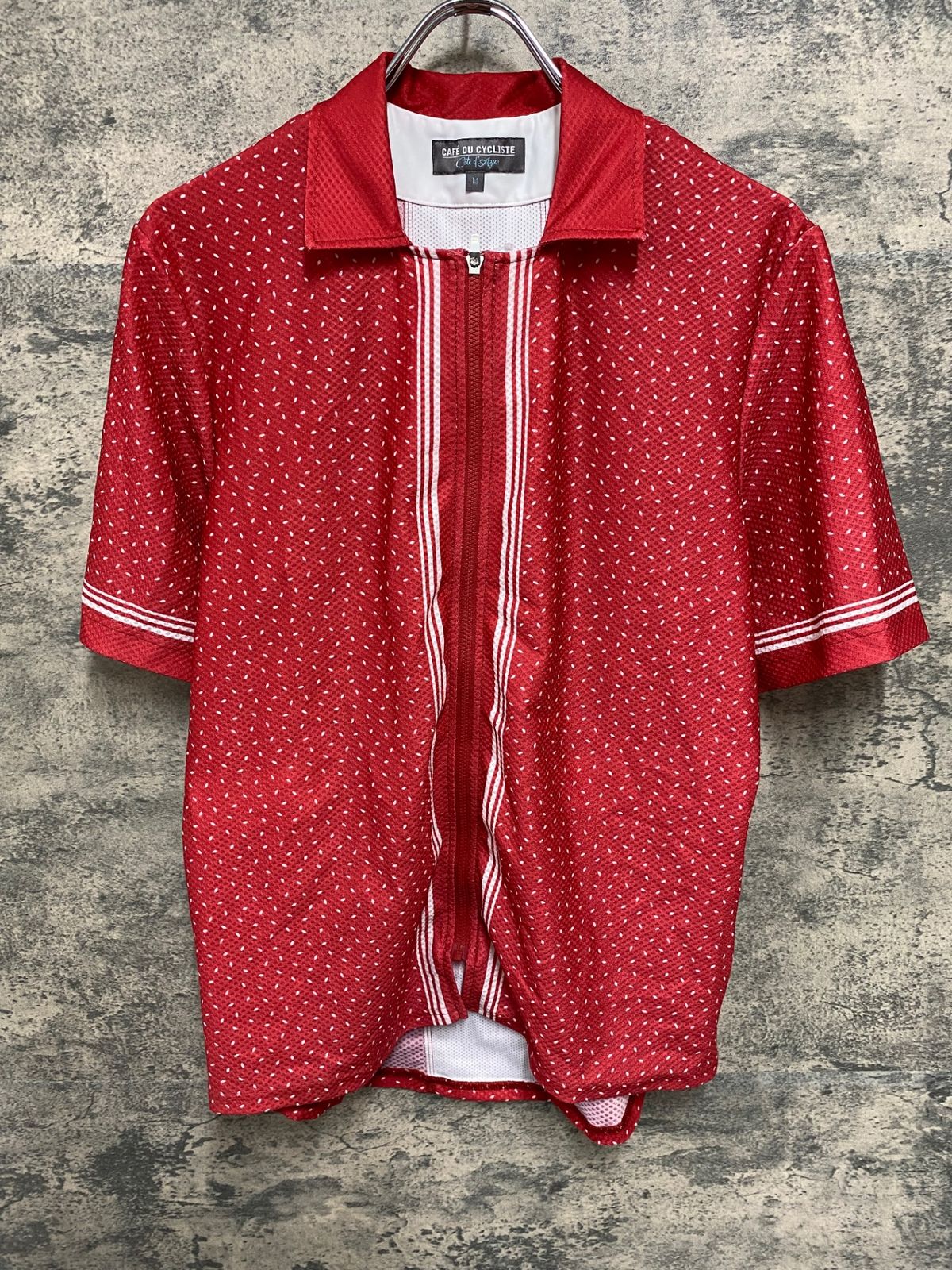 JM431 カフェドシクリステ Cafe du Cycliste クローディン CLAUDINE Unisex 半袖 サイクルジャージ 赤 M