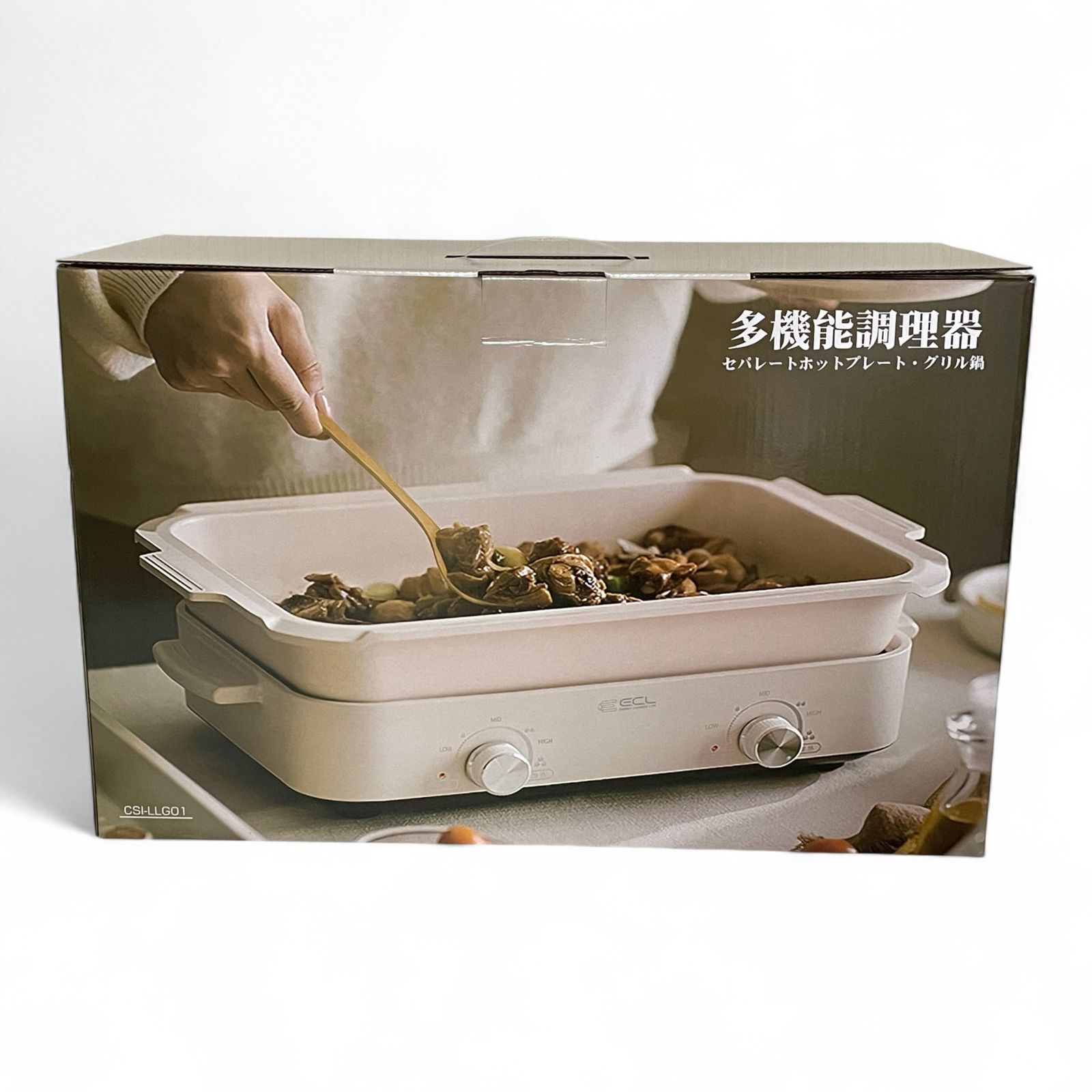 ♪ ▲ ECL セパレートホットプレート CSI-LLG01 1200W ホットプレート 焼肉プレート グリル鍋 たこ焼きプレート 2000-2654