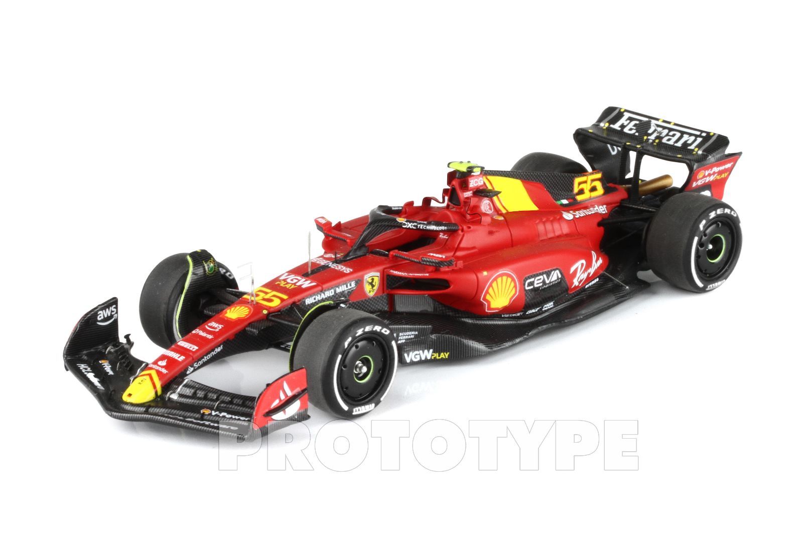 新品 MINICHAMPS×BBR 1/18 フェラーリ SF-23 カルロス･サインツ イタリアGP 2023 完成品ダイキャストミニカー PBBR231875 [佐川急便]