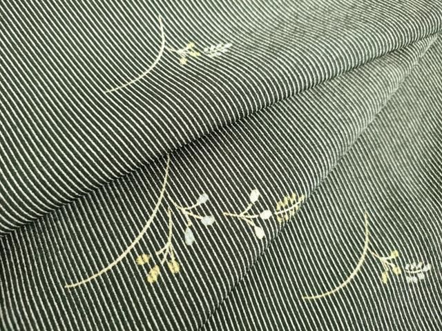 平和屋着物▽小紋 単衣 舞花文 黒地 洗える着物 DAAS0498az - メルカリ 