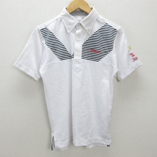 Titleist ゴルフ用半袖ポロシャツ ホワイト　新品未使用 G□タイトリスト/Titleist 半袖ドライポロシャツ/ゴルフウエア