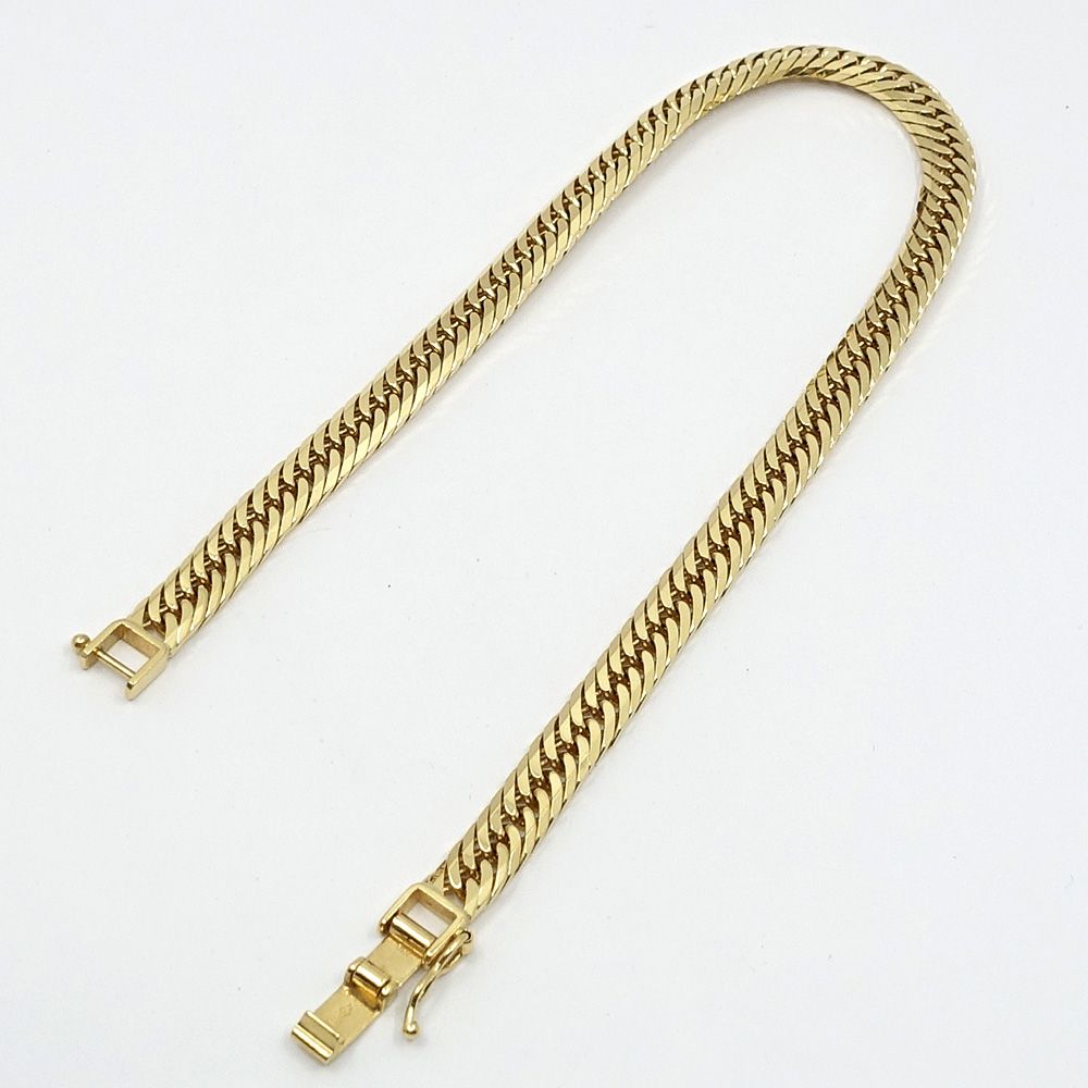 ブラックスピネル＆K18 グリッタービーズ アンクレットA / 18金