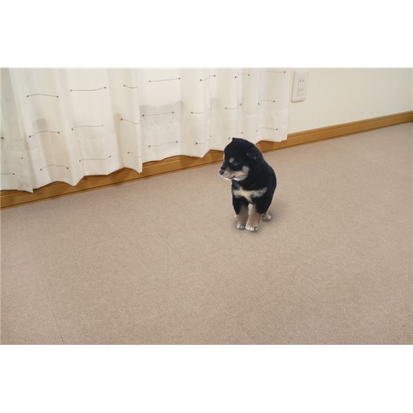 送料無料！ まとめ おくだけ吸着ペット用撥水タイルマット 同色20枚入 ベージュ ペット用品 ×12セット