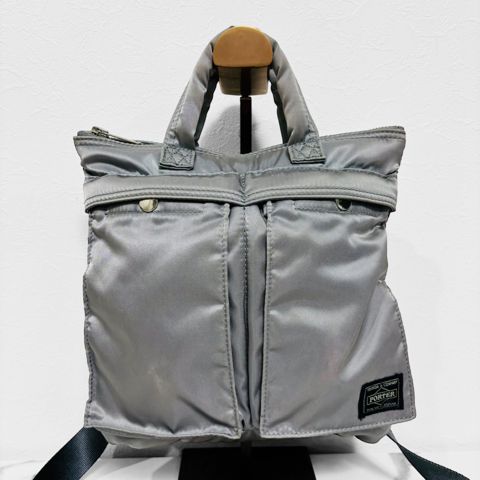 希少 完売品 PORTER ポーター 鹿児島陸 NUMBER TWENTY-ONE ミニ ヘルメットバッグ ショルダーバッグ シルバー 2way  カバン バッグ サコッシュ - メルカリ