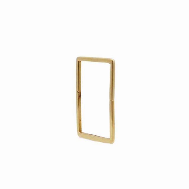 美品 シハラ SHIHARA Form Pierce 15 スクエア フォームピアス 1.5cm 四角 フープピアス リングピアス イヤーアクセサリー 750 K18YG イエローゴールド/●J55/レディース