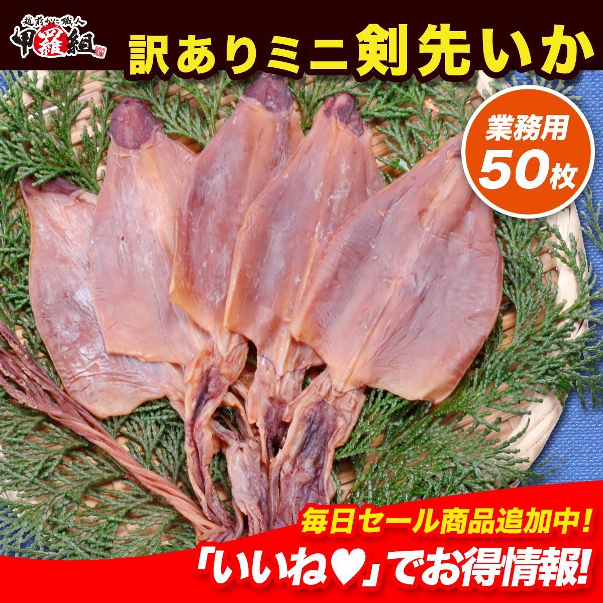 訳あり】🦑 ミニ剣先いかするめ 小(4S)サイズ 業務用50枚入