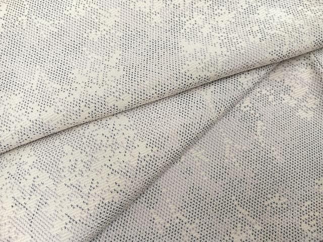 平和屋着物○本場大島紬 白大島 風景文 伝田絹織物謹製 証紙付き 正絹