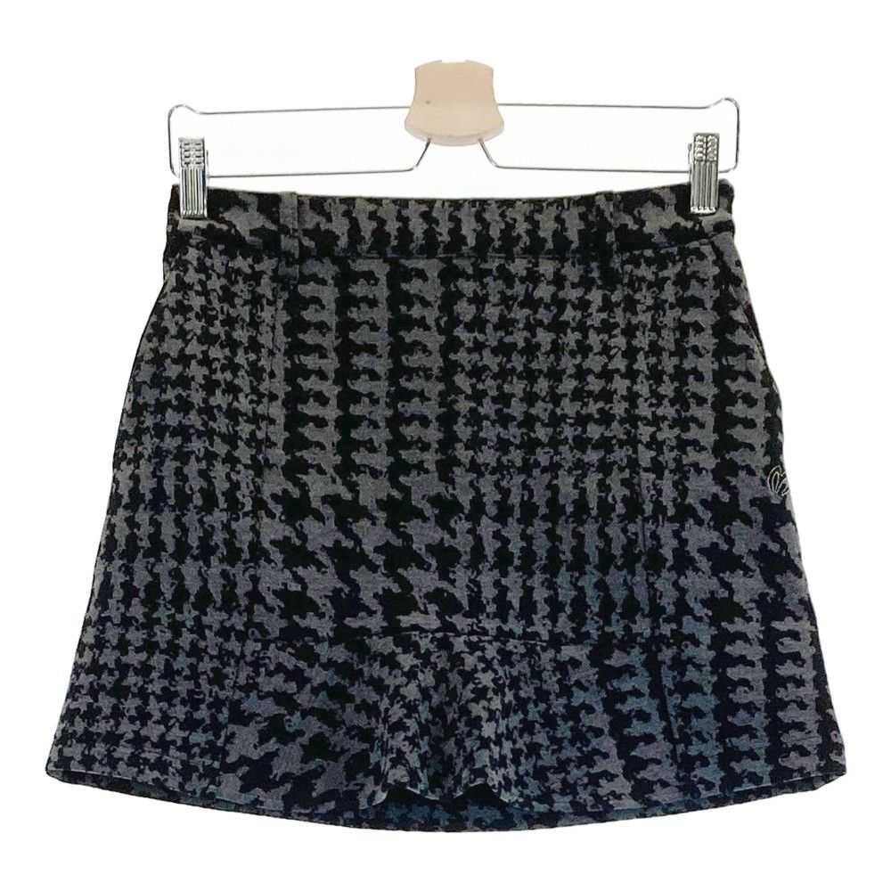 サイズ：0 MASTER BUNNY EDITION マスターバニーエディション 2022年モデル ストレッチスカート 千鳥柄 グレー系 [240101334392]# ゴルフウェア レディース ストスト