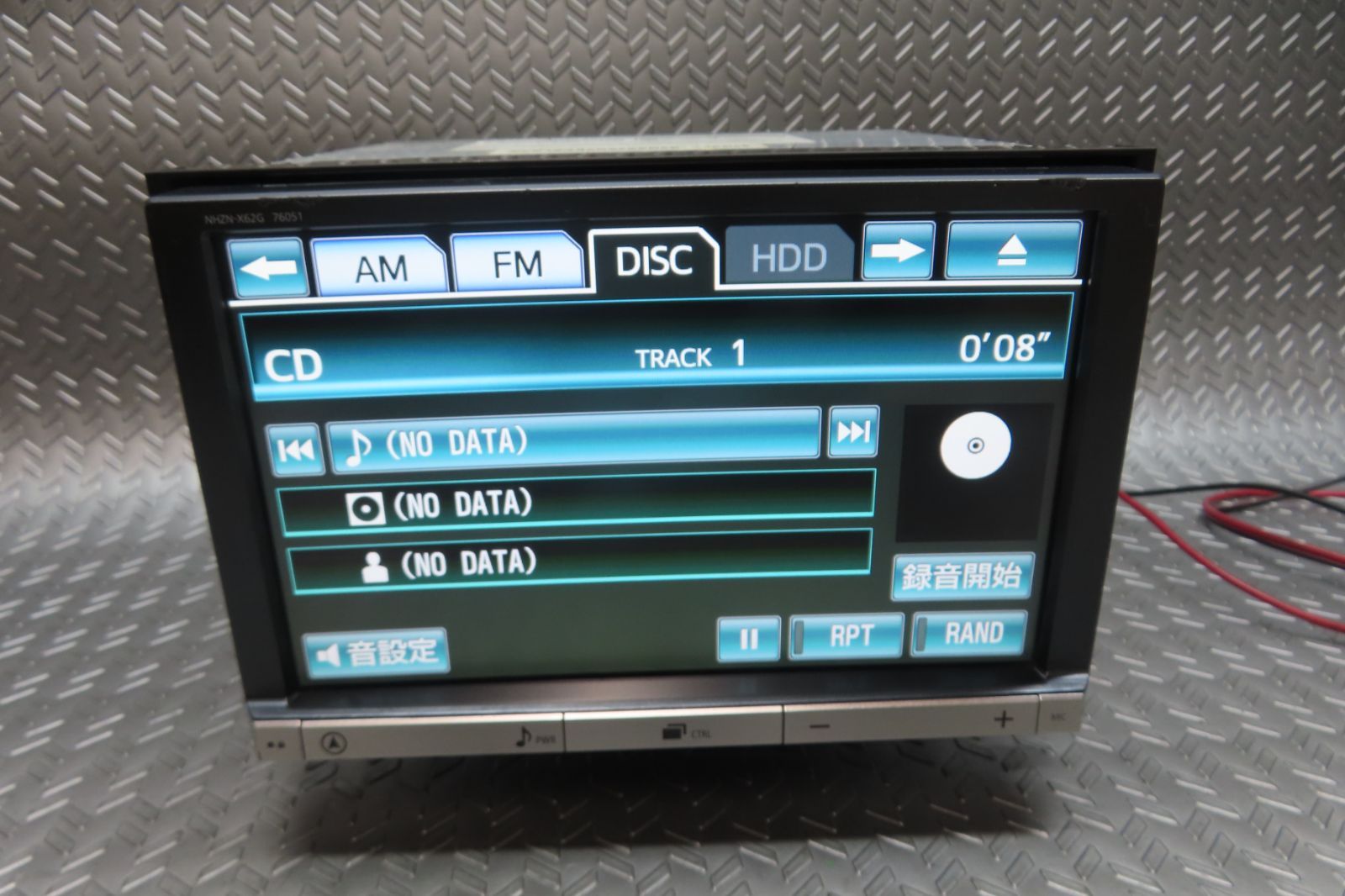 タッチパネル正常/完動品保証付☆W6539/トヨタ純正 HDDナビ NHZN-X62G 