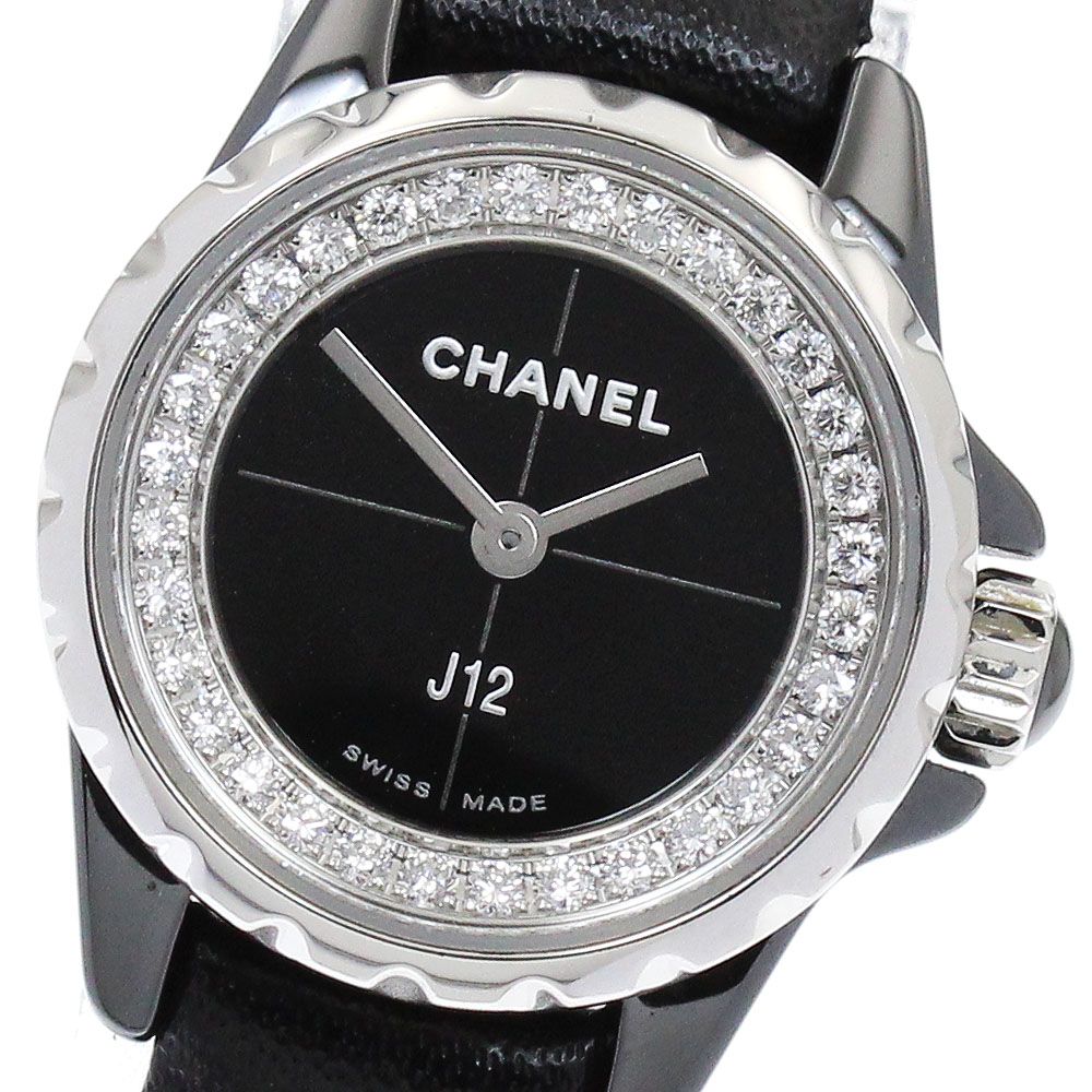 シャネル CHANEL H4663 J12 XS ダイヤ クォーツ レディース良品