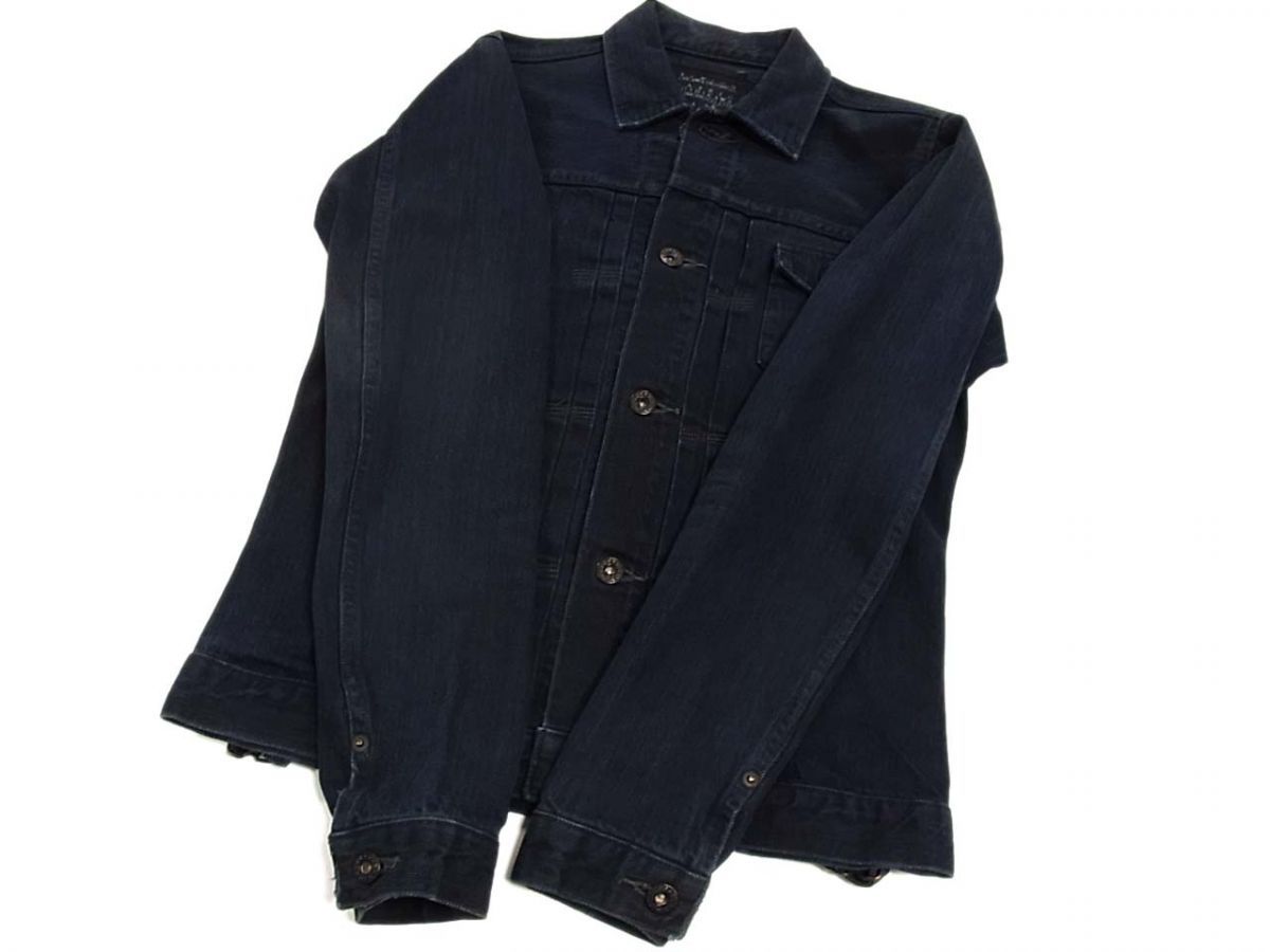 定価25,000円◇KURO クロ 1stタイプ ジージャン 後染め USED加工 