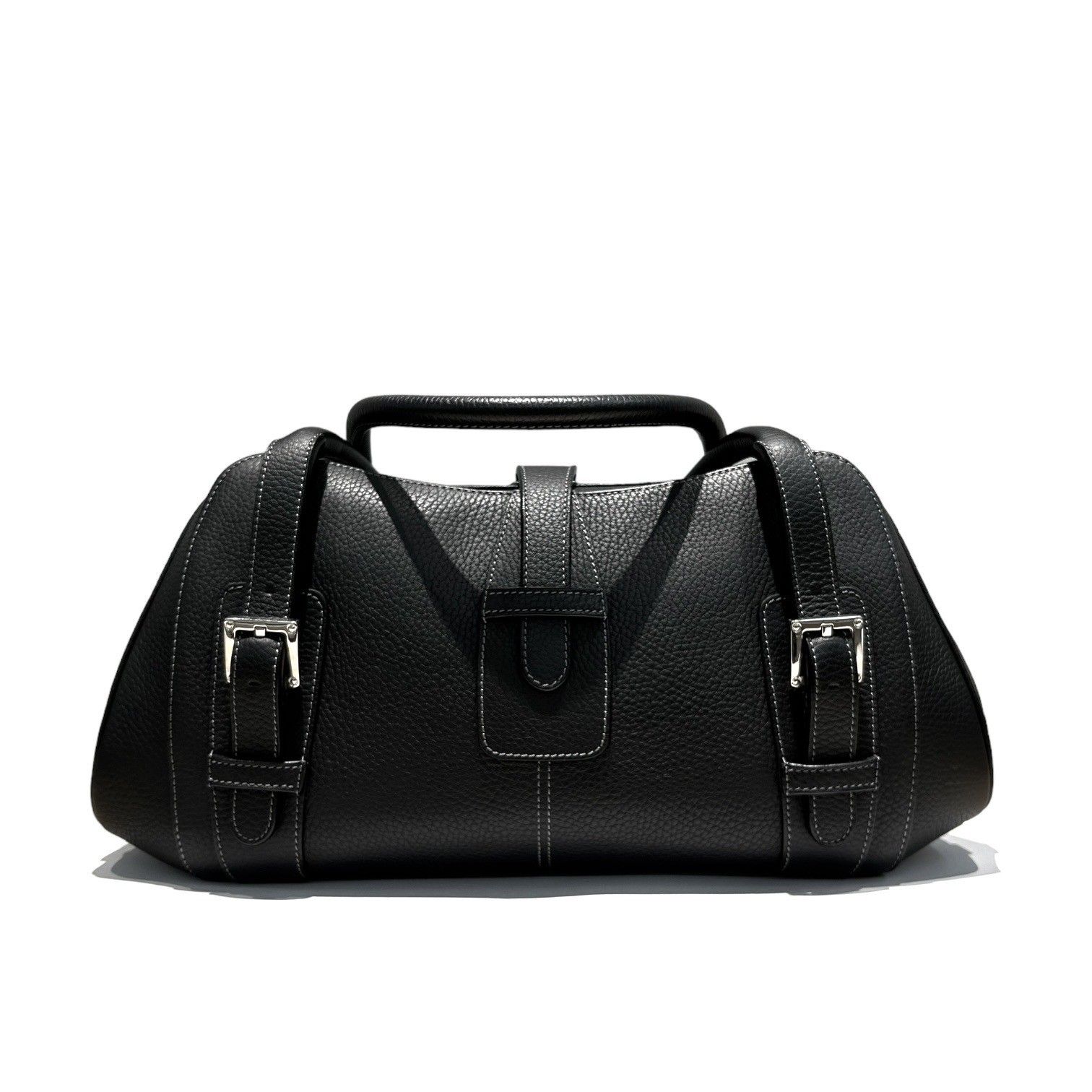 LOEWE (ロエベ) BOLSO SENDA 4 NEGRO センダ ハンドバッグ ショルダーバッグ ミニボストン レザー ブラック シルバー  ブランド/036|mercariメルカリ官方指定廠商|Bibian比比昂代買代購