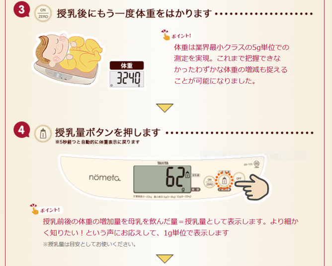 メルカリshops タニタ 授乳量機能付ベビースケール Nometa のめた