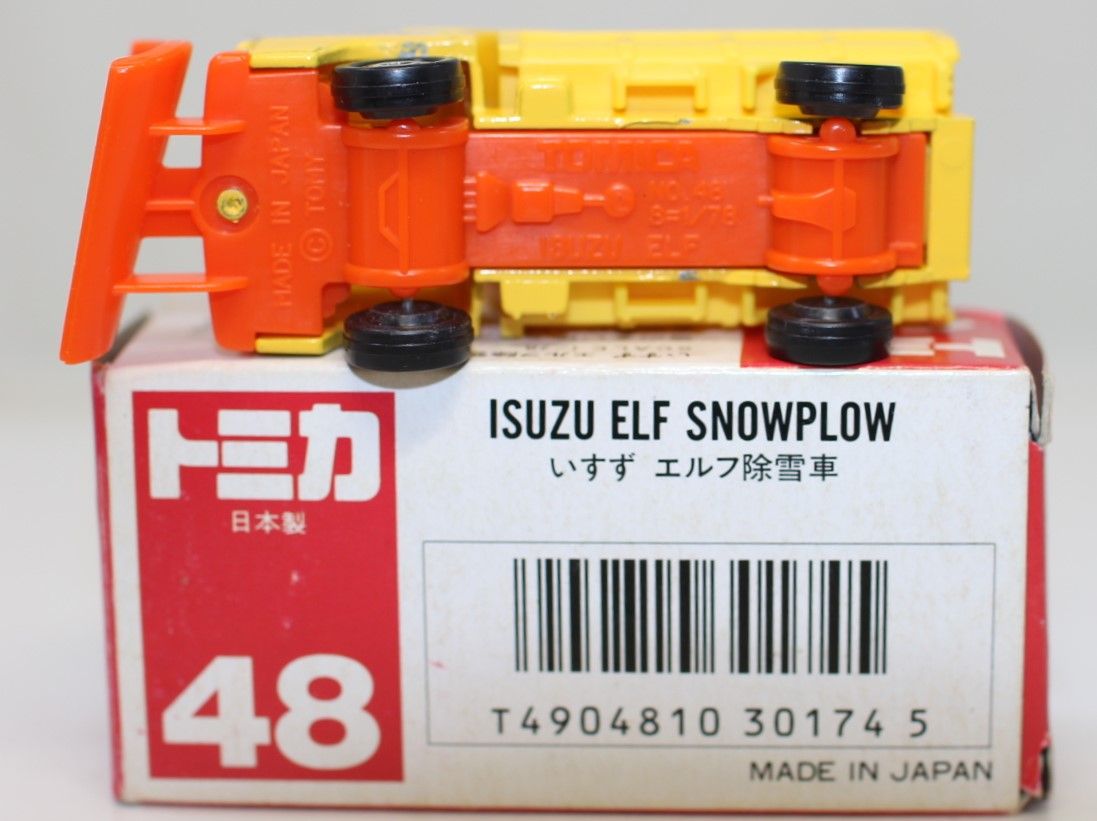 USED トミカ 日本製 48 いすゞ エルフ 除雪車 1/78 赤TOMYロゴ