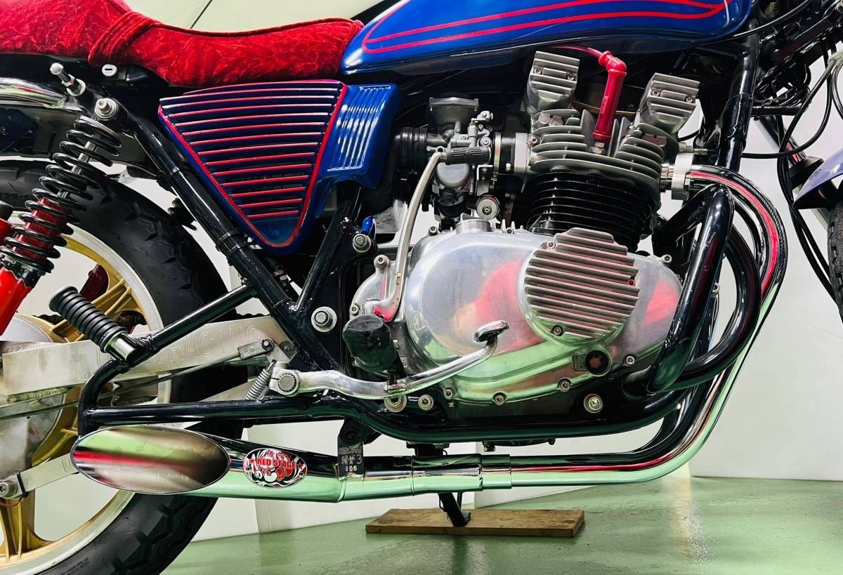 GS400/GSX400E/ザリ/ゴキ 猪管3 メガサイクロン 外伝 メッキ
