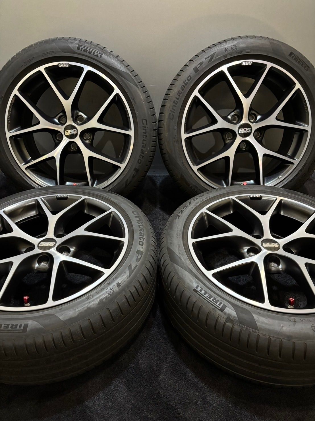 225 50R18 PIRELLI Cinturato P7 21年製 BBS SR023 18インチ 8J 50 114.3 5H 夏タイヤ 4本 レクサス UX 等 ランフラット 南7-K113