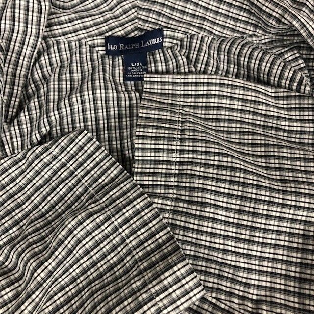 POLO RALPH LAUREN コットン チェック ガウンコート サイズⅬ/XL