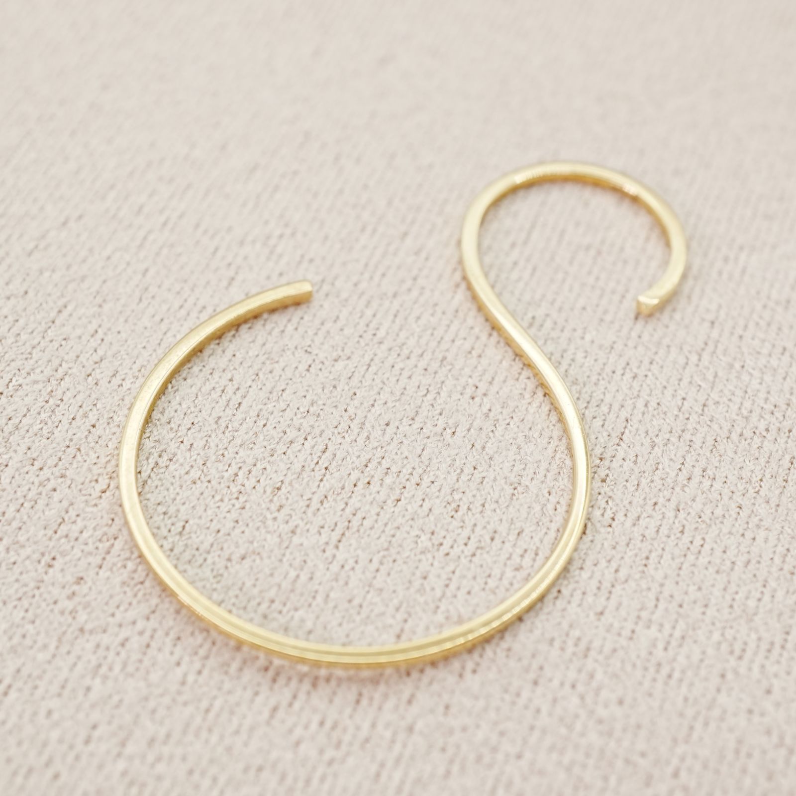 シハラ K18 シングル S字曲線 S ピアス 片耳/25-1590S SHIHARA ピアス