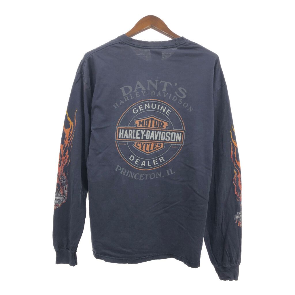 00年代 USA製 HARLEY DAVIDSON ハーレーダビッドソン 長袖Tシャツ