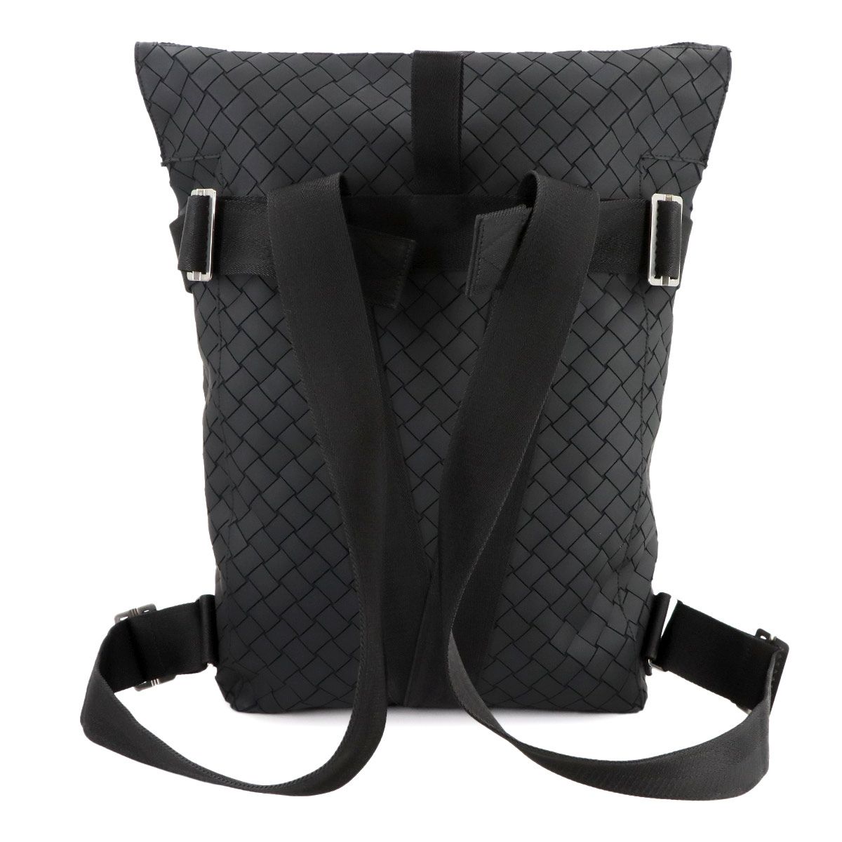 ボッテガ ヴェネタ イントレチャート バックパック ブラック ラバー