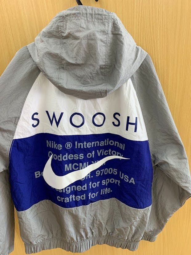 ナイキ SWOOSH WOVEN JACKET DD1089-073 灰青 M NIKE - メルカリ
